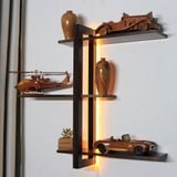  Kệ treo tường gỗ Sồi khung Dọc nâu Óc Chó 