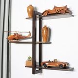  Kệ treo tường gỗ Sồi khung Dọc nâu Óc Chó 