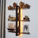  Kệ treo tường gỗ Sồi khung Dọc nâu Óc Chó 