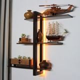  Kệ treo tường gỗ Sồi khung Dọc nâu Óc Chó 