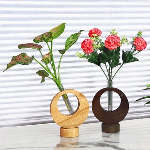  Bình hoa gỗ để bàn độc đáo 