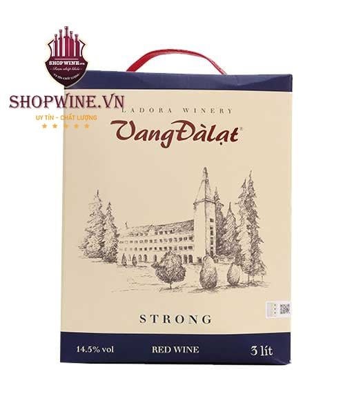  Rượu Vang Bịch Đà Lạt Strong Wine hộp 3lít 