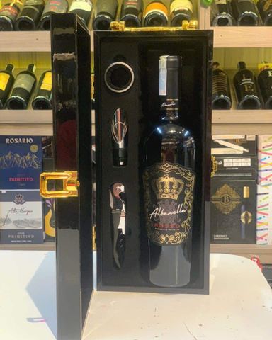  Rượu Vang Albanella Vino Rosso + Hộp 
