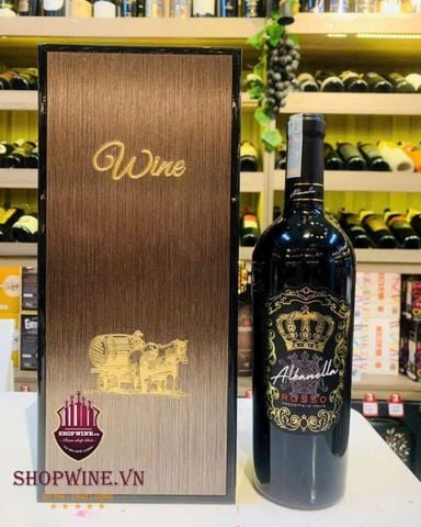  Rượu Vang Albanella Vino Rosso + Hộp 