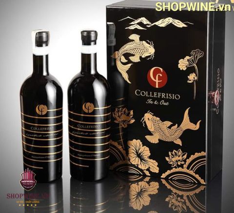  Hộp Rượu Vang sơn mài 2 Chai + Rượu vang Collefrisio Limited Edition Ten Vintages 