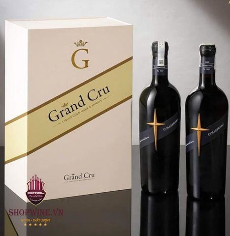  Hộp Rượu Vang 2 Chai + Rượu vang CF Collefrisio Primitivo 