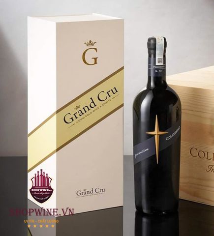 Hộp Rượu Vang sơn mài 1 Chai + Rượu vang CF Collefrisio Primitivo 