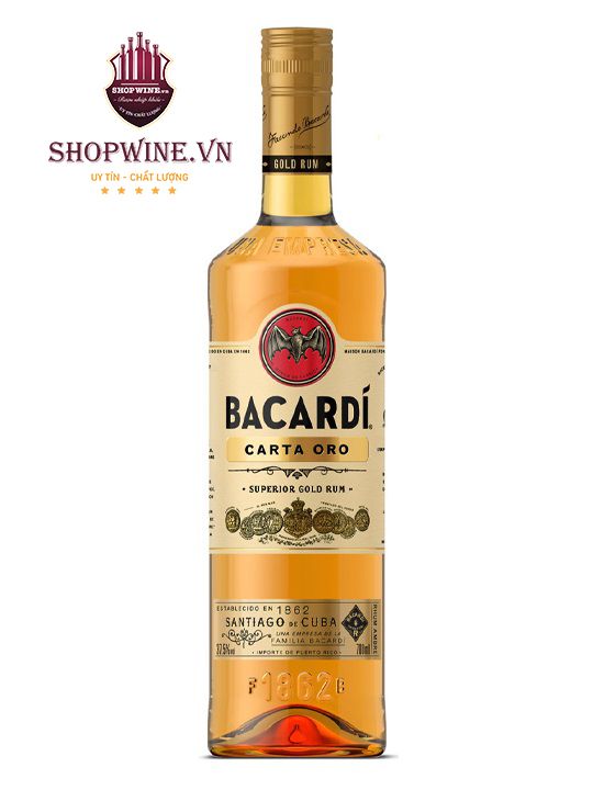  Rượu Bacardi Gold Carta Oro Rum 700ml 