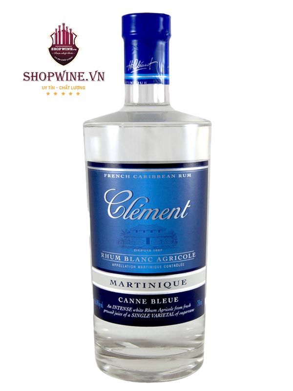  Clement, Canne Bleue, Rhum Blanc Agricole, Martinique, 5cl 