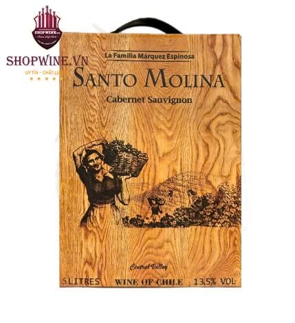  Rượu Vang Bịch Chile Santo Molina Cabernet Sauvignon 3 LÍT 