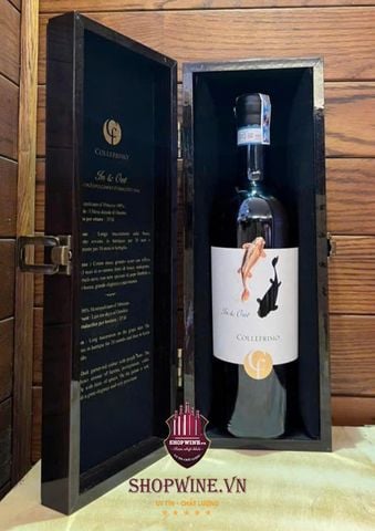  Hộp Rượu Vang sơn mài 1 Chai + Rượu vang Collefrisio IN & OUT 