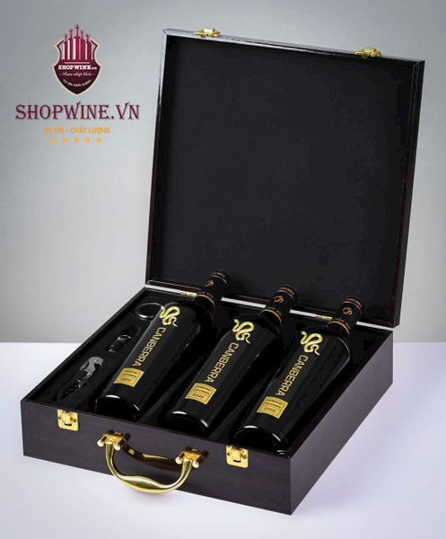  Rượu vang Canberrra Cabernet Sauvignon 2022 + Hộp rượu vang 3 chai 