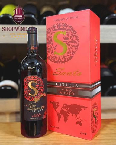  Rượu Vang Ý Santa Letizia Vino Rosso + Hộp 