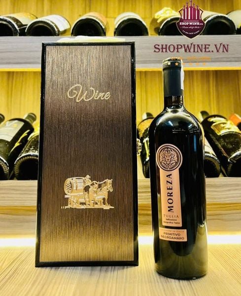  Rượu Vang Moreza Puglia Primitivo Negroamaro + Hộp 