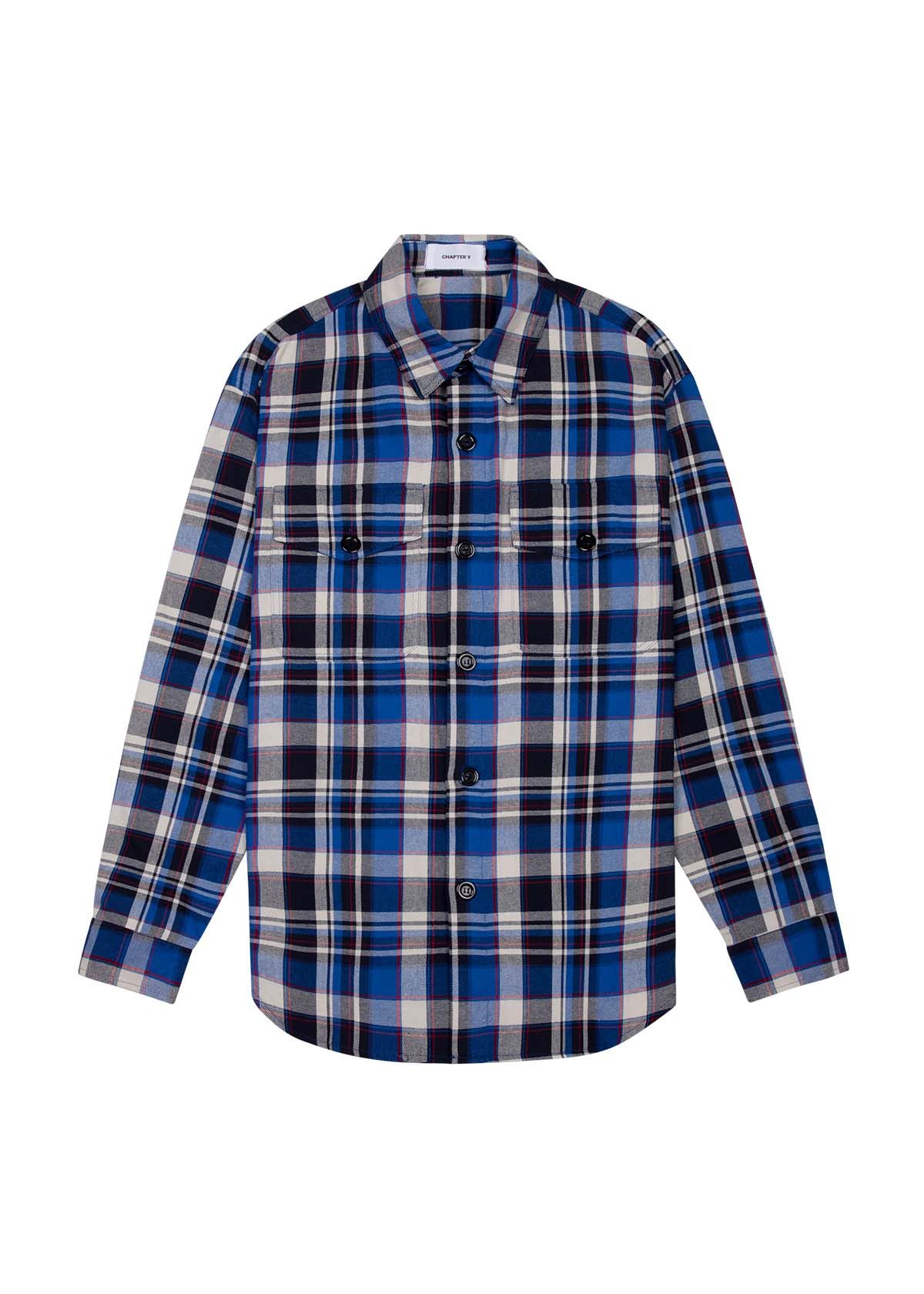 Plannel Checked Shirt - Blue