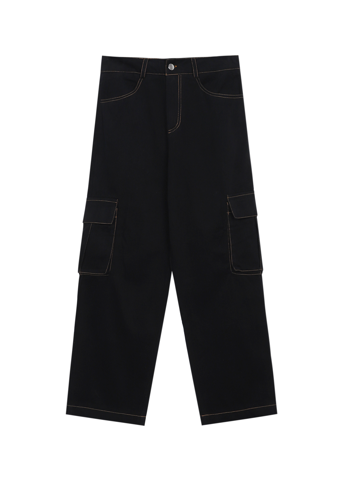 Khaki Wide Leg Pants Black CHAPTER V