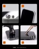  Cường Lực HODA 2in1 Chống Vân Tay & Chống Nhìn Trộm 2.5D Có Khung Trợ Dán cho iPhone 17|16|15|14 Series 