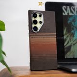  Ốp Lưng XGear Sunset/ Moonrise Carbon Tổng Hợp Mỏng Nhẹ Tích Hợp Sạc Từ Tính Cao Cấp Chính Hãng cho SamSung S24Ultra 
