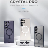  Ốp Lưng Hoda Crystal Pro Trong Suốt/ Viền Đen Hỗ Trợ Sạc Magnetic Chống Sốc Cao Cấp Chính Hãng cho SamSung S25Ultra 