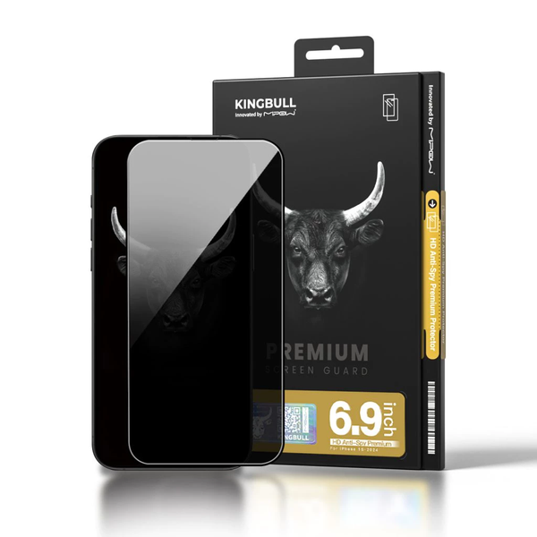 Cường Lực chống nhìn trộm MiPow Kingbull Anti-Spy Premium SILK Cao Cấp Chính Hãng cho iPhone 16 Pro Max| 16 Pro| 15 Pro Max| 15 Pro 