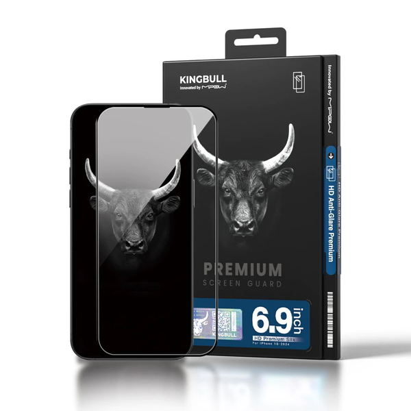  Cường Lực Chống Vân Tay MiPow Kingbull Anti-Glare Premium HD Cao Cấp Chính Hãng cho iPhone 16 Pro Max| 16 Pro| 15 Pro Max| 15 Pro 
