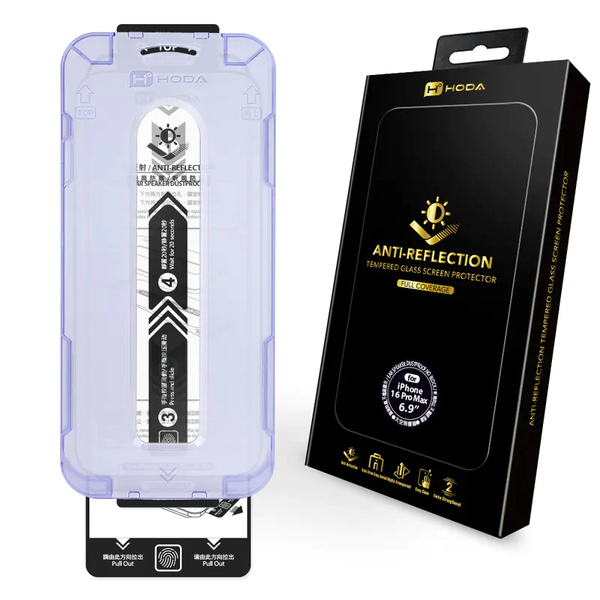  Cường Lực Hoda Chống Chói AR 2.5D Có Khung Trợ Dán Cho iPhone 17 | 16 Series 