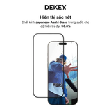  Cường Lực Dekey 3D Trong Suốt MASTER GLASS SENTERY™ Không Lẹm Viền Có Khung Trợ Dán Cao Cấp Chính Hãng cho iPhone 16 Pro Max| 16 Pro 