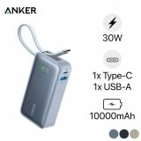  Pin Dự Phòng Anker Nano 10000mAh 30W USB-C Tích Hợp Cáp A1259 Cao Cấp Chính Hãng 
