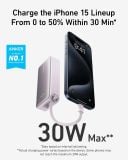  Pin Dự Phòng Anker Nano 10000mAh 30W USB-C Tích Hợp Cáp A1259 Cao Cấp Chính Hãng 