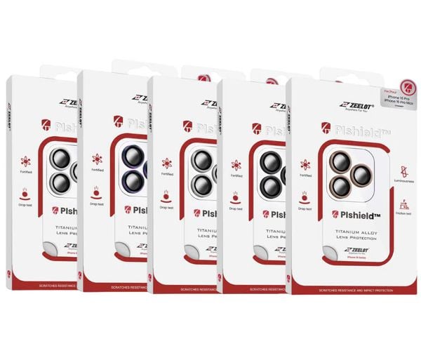  Lens Zeelot PIshield™ Bảo Vệ Camera Chống Trầy Xước Cao Cấp Chính Hãng cho iPhone 15 Pro| 15 Pro Max, 16 Pro| 16 Pro Max 