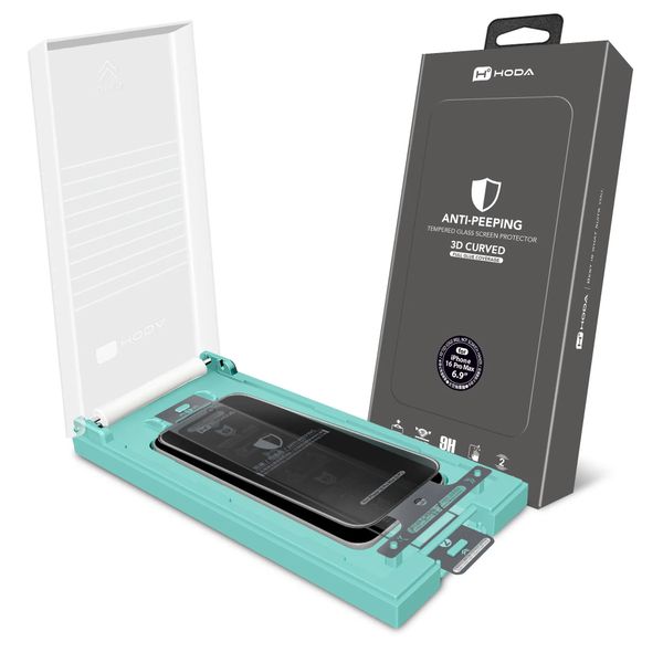  Cường Lực Hoda 3D Chống Nhìn Trộm Bảo Vệ Sự Riêng Tư Không Lẹm Viền Có Khung Trợ Dán cho iPhone 17|16|15 Series 