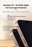  Cường Lực Hoda 3D Trong Suốt Kim Cương Carbon Có Khung Trợ Dán cho iphone 16 Pro/ 16 Promax 