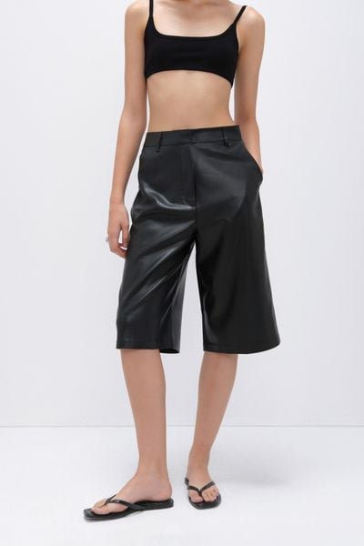  LEATHER BERMUDA SHORT 