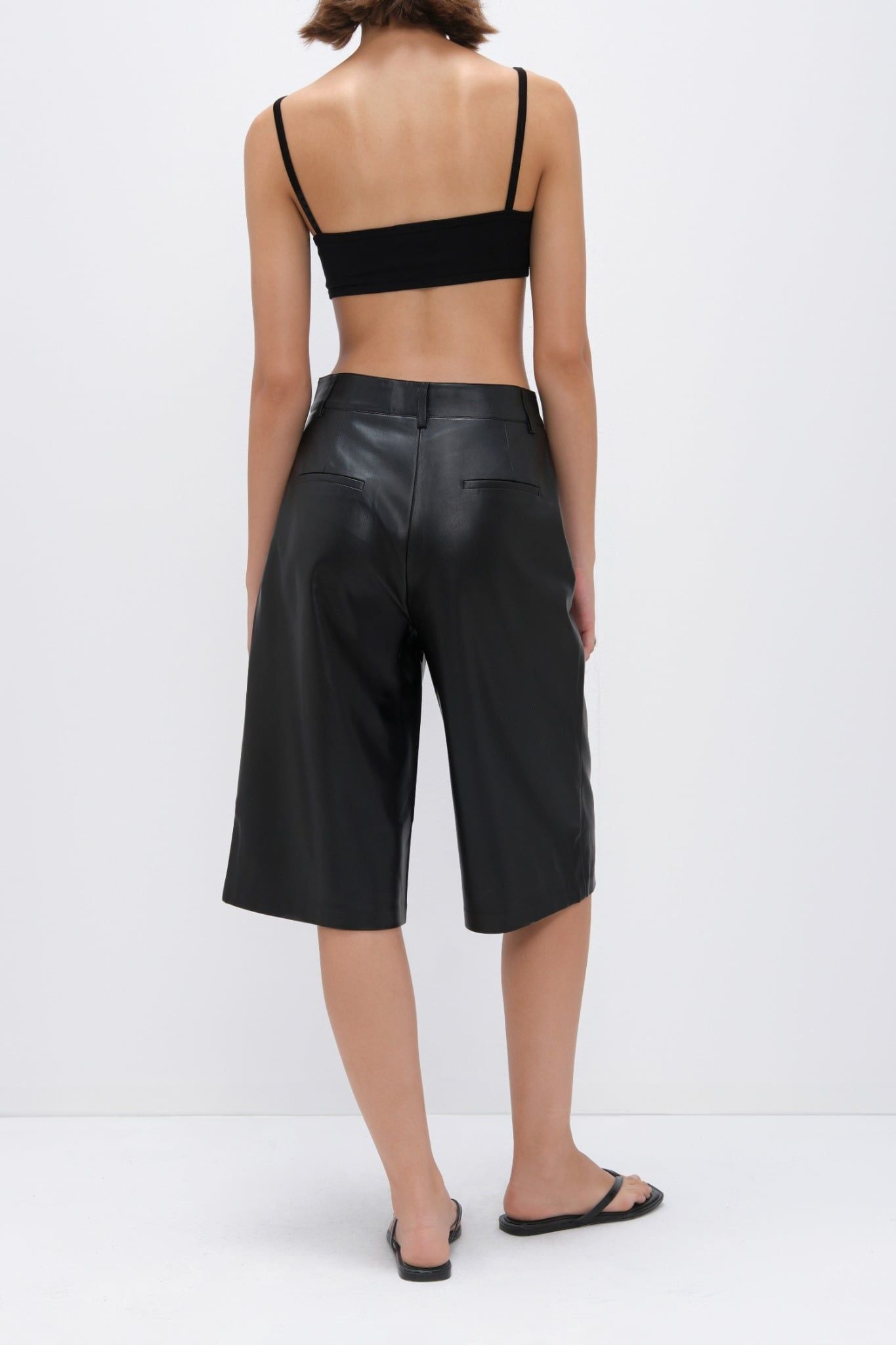  LEATHER BERMUDA SHORT 