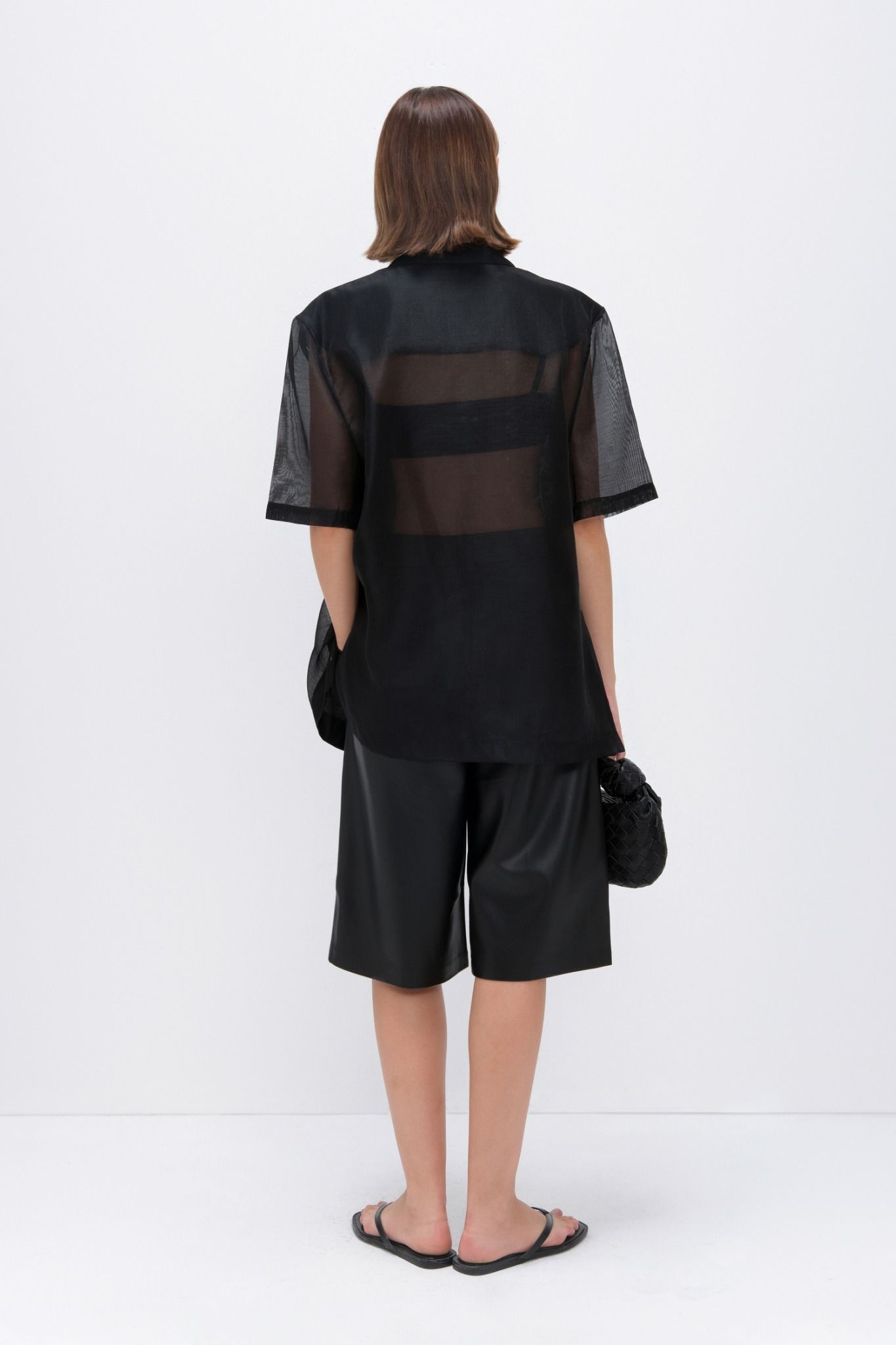  LEATHER BERMUDA SHORT 