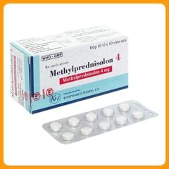 Thuốc Methylprednisolon 4mg Khánh Hòa điều trị viêm khớp dạng thấp (10 vỉ x 10 viên)