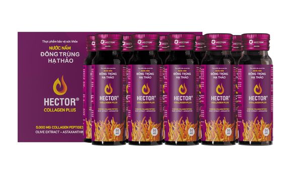 Đông trùng hạ thảo Hector Collagen Plus ( tặng 1 túi zip yến mạch )