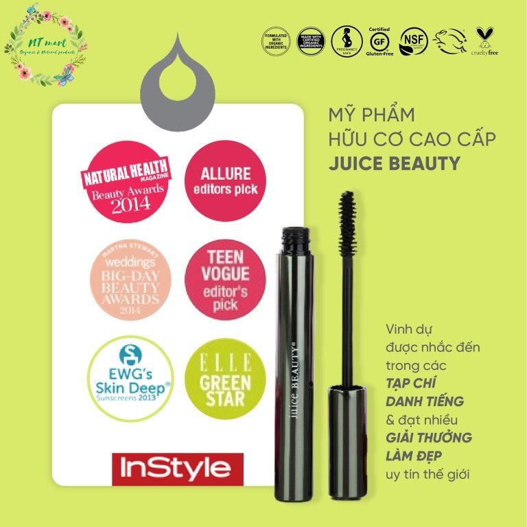 JUICE BEAUTY Mascara Dày Và Dưỡng Mi PHYTOPIGMENTS UltraNatural