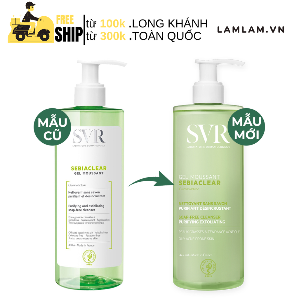 SVR Gel Rửa Mặt Cho Da Dầu 400ml
