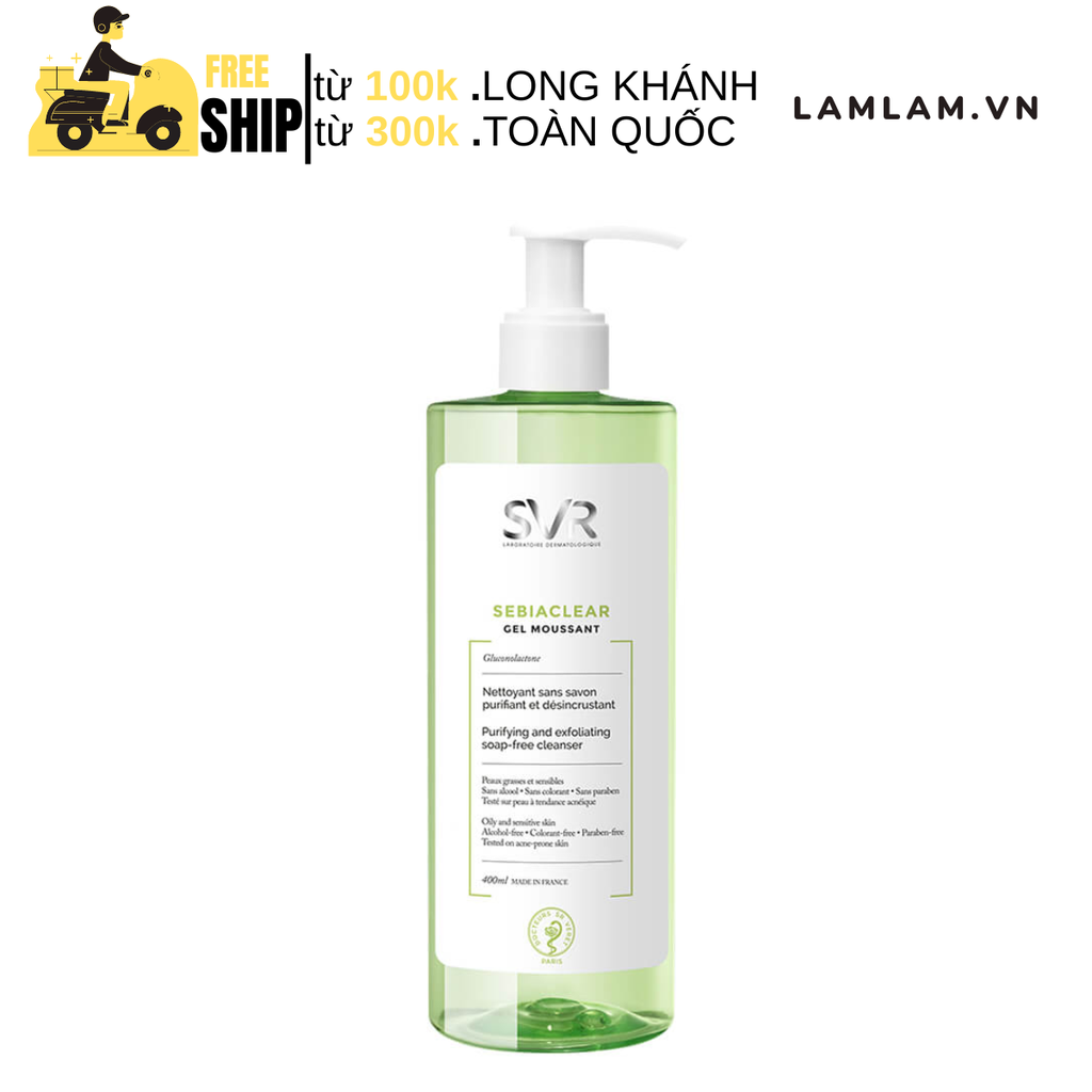 SVR Gel Rửa Mặt Cho Da Dầu 400ml