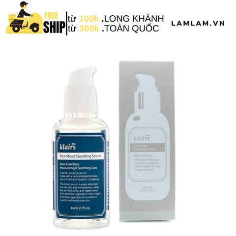 Serum Dưỡng Da Chuyên Sâu Moist Soothing Klairs 80ml