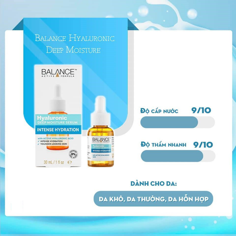 Tinh chất cấp nước dưỡng ẩm da Hyaluronic Acid Balance Active Formula 30ml