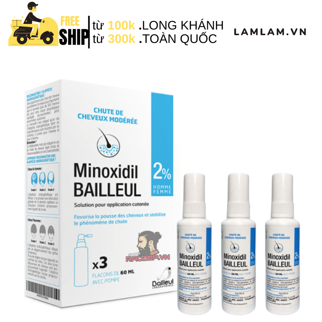 Laboratoires Opodex Minoxidil Bailleul 2% 60ml