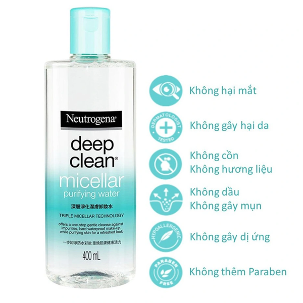 Nước Tẩy Trang Neutrogena Deep Clean Purifying Water Micellar 400ml