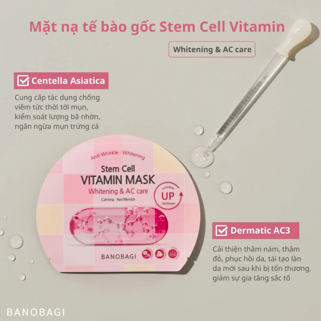 Mặt Nạ Vitamin Banobagi Vitamin Stem Cell 30g