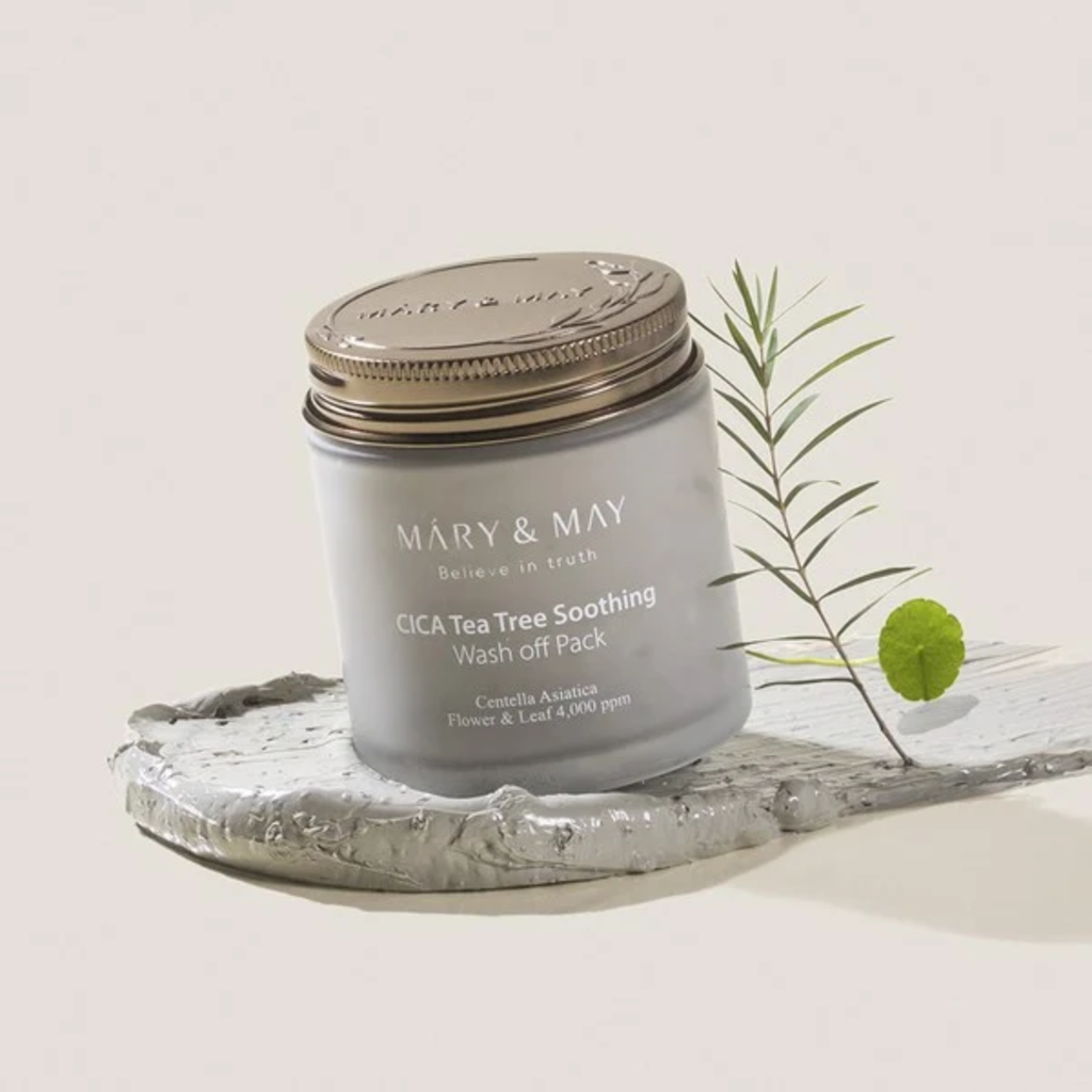 Mặt Nạ Dưỡng Da Chiết Xuất Tràm Trà Mary & May Cica Tea Tree Soothing Wash Off Pack 125g