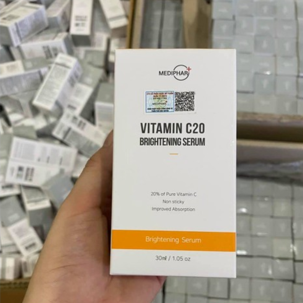 Serum Hỗ Trợ Trắng, Sáng Da Vitamin C20 Brightening Mediphar 30ml