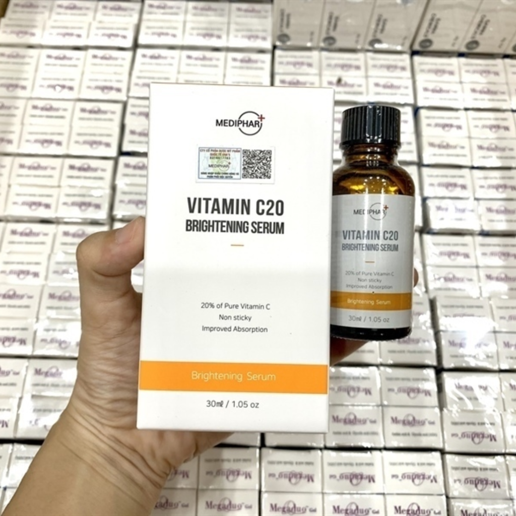 Serum Hỗ Trợ Trắng, Sáng Da Vitamin C20 Brightening Mediphar 30ml