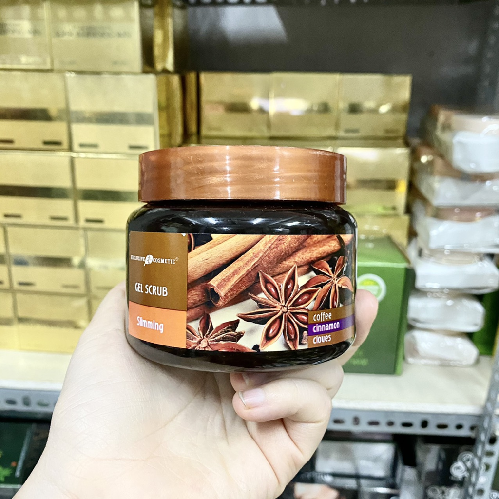 Tẩy Tế Bào Chết Body Exclusive Cosmetic Gel Scrub Slimming Coffee Cinnamon Cloves Quế Hồi 380g