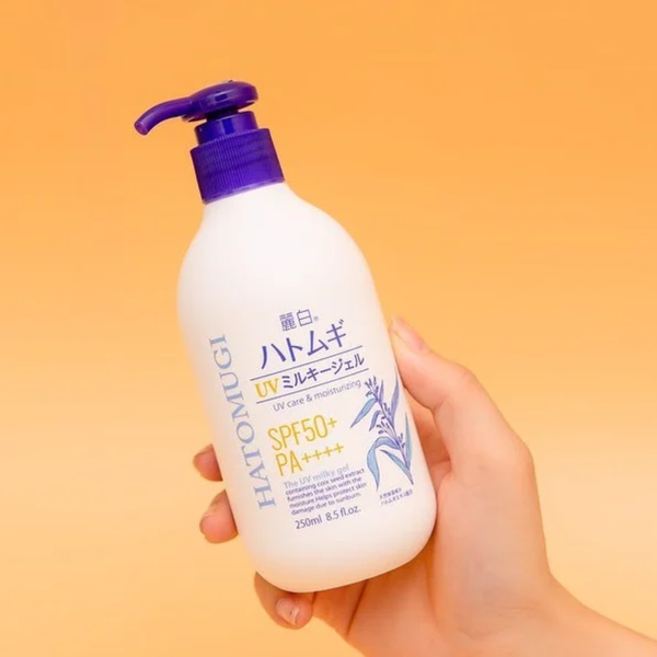 Sữa Dưỡng Thể Chống Nắng Hatomugi SPF50+ 250ml + NẠ FOOD